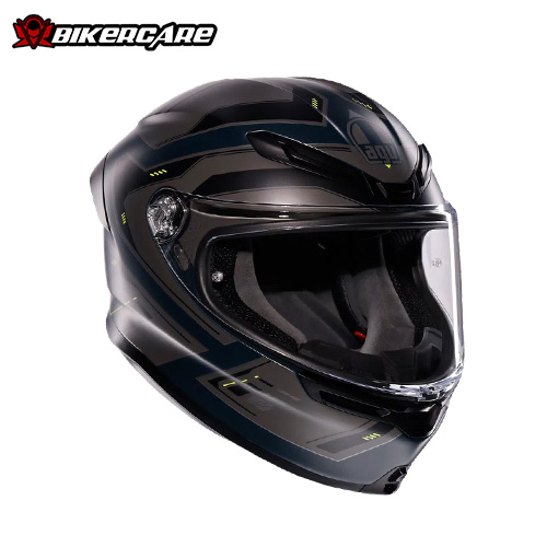 MŨ BẢO HIỂM FULLFACE AGV K6 S - ENHANCE MATT GREY/YELLOW FLUO - 2024