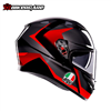 MŨ BẢO HIỂM FULLFACE AGV K3 - STRIGA BLACK/GREY/RED - 2024