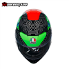 MŨ BẢO HIỂM FULLFACE AGV K3 - KAMALEON BLACK/RED/GREEN - 2024