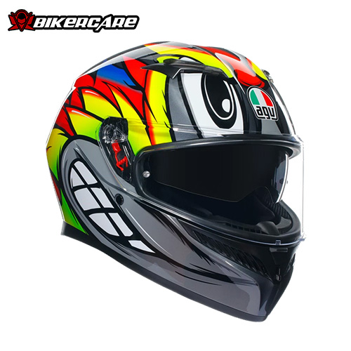 MŨ BẢO HIỂM FULLFACE AGV K3 - BIRDY 2.0 GREY/YELLOW/RED - 2024